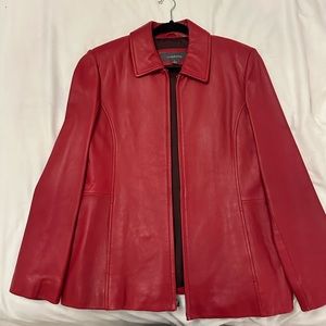 Liz Claiborne Red Leather Jacket